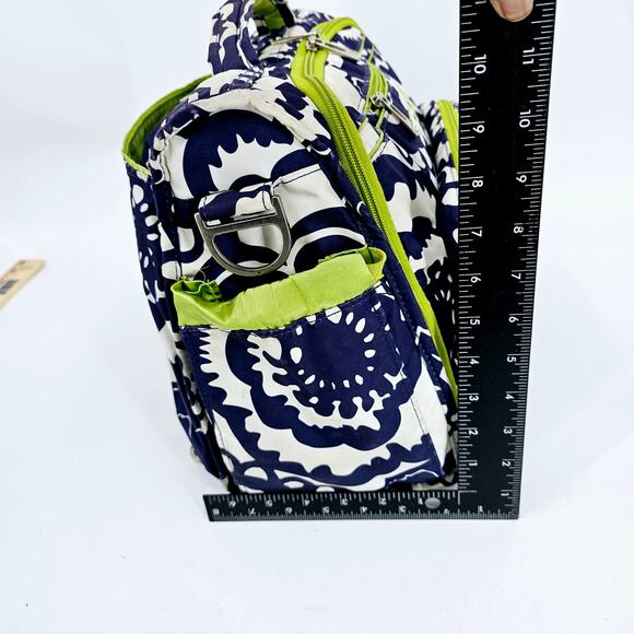 JuJuBe BFF Floral Diaper Bag & Pad Cobalt Blossoms Blue White Rare Discontinued - Picture 12 of 14